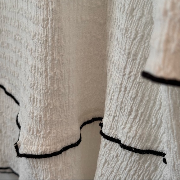 Creation White Black Textured Knit 3/4 Sleeve Top Size 2X NWT - Picture 11 of 11